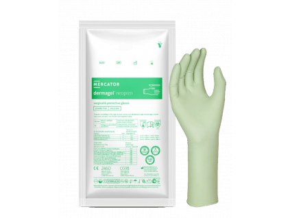 Latexové rukavice - MERCATOR dermagel neopren  50 párů v balení