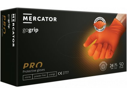 MERCATOR GOgrip orange - Nitrilové rukavice