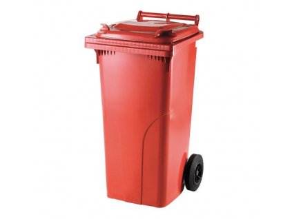 Plastová nádoba popelnice 120 l červená