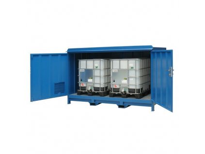 vyr 24226087 2 ocelovy regal na sudy a IBC kontejnery uzavreny