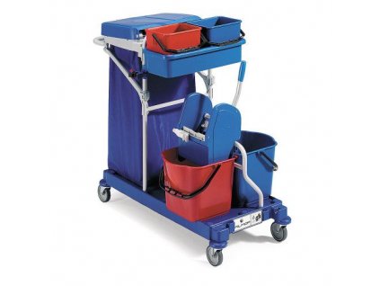 vyr 11144773 1 profesionalni uklidovy vozik s pytlem a nadobami