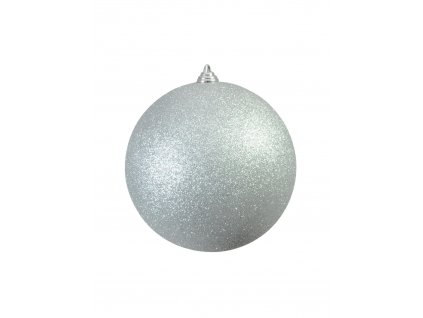 Vánoční dekorační ozdoba, 20 cm, stříbrná se třpytkami, 1 ks