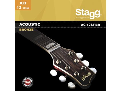 Stagg AC-12ST-BR, sada strun pro 12-ti strunnou kytaru, extra-light