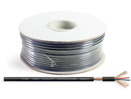 Stagg ROLL M60/2 BKH mikrofonní kabel, černý, 100 m cívka