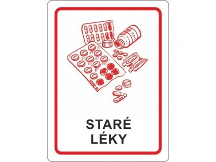 Samolepka staré léky 120x160 mm