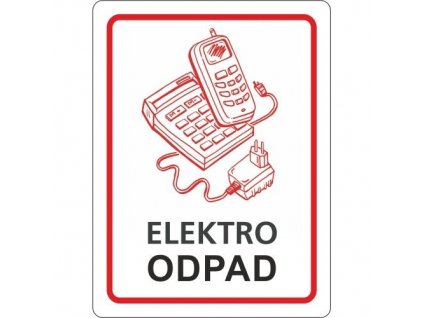 Samolepka elektroodpad 120x160 mm