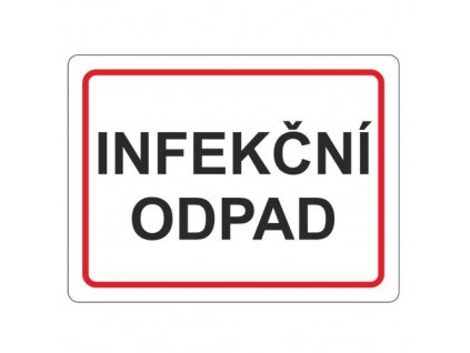 Samolepka infekční odpad 120x160 mm