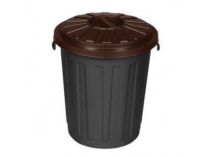 38350 plastovy kos cerny s hnedym vikem 50 l