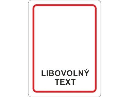47938 samolepka libovolny text 120x160 mm