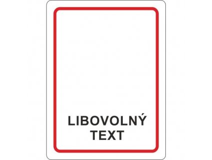 Samolepka libovolný text 120x160 mm