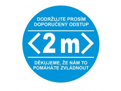 Dodržujte dostatečný odstup samolepka průměr 250 mm