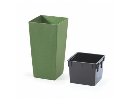 Čtvercový květináč ECO square 37 l / 91,5 l - zelená