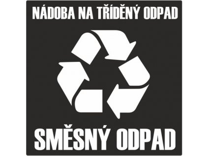 Samolepka směsný odpad 200x200 mm