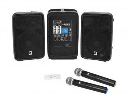 Omnitronic Set COMBO-160BT active PA system + UWM-2HH USB bezdrátové mikrofony