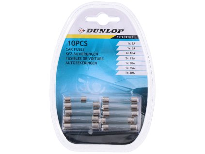 DUNLOP Pojistky skleněné 10 ks