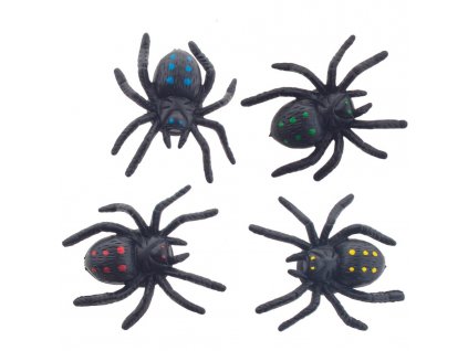 Halloween pavouci s přísavkou, 4 ks