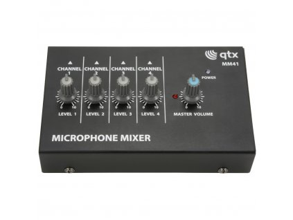 QTX MM41 Kompaktní mikrofonní směšovač, 4 vstupy