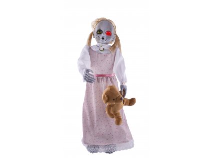 Halloween postava dívky s medvídkem, 95 cm
