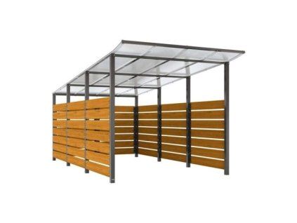 Přístřešek pro kontejnery Modulo – 4,8 m Dub