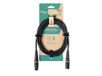 Stagg EMC3, mikrofonní kabel XLR/XLR, 3m
