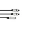 Kabel AC-18 XLR samec - 2x XLR samice, 3 m