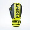 Rukavice Fighter Basic Stripe - neon žlutá 10 (Velikost 10)