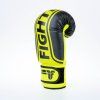 Rukavice Fighter Basic Stripe - neon žlutá 10 (Velikost 10)