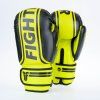 Rukavice Fighter Basic Stripe - neon žlutá 10 (Velikost 10)