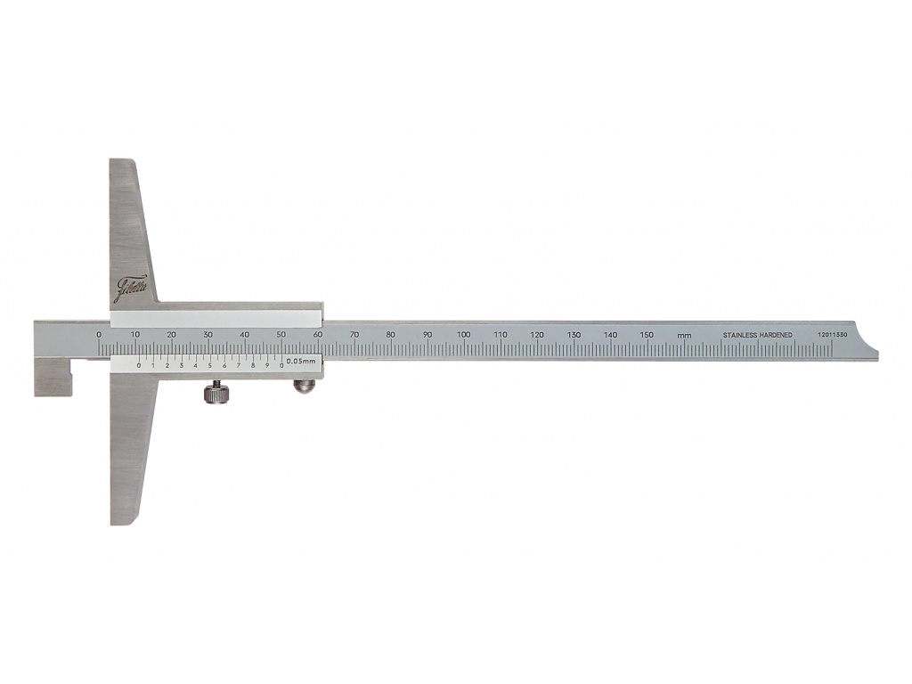 Hloubkoměr analogový s nosem (10x10 mm) 0 až 300 mm