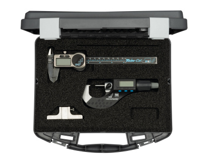 Sada měřicí techniky DUO-SET 13 digitální / posuvné měřidlo 0 až 150 mm / mikrometr 0 až 30 mm / hloubkoměrný můstek 75×6 mm