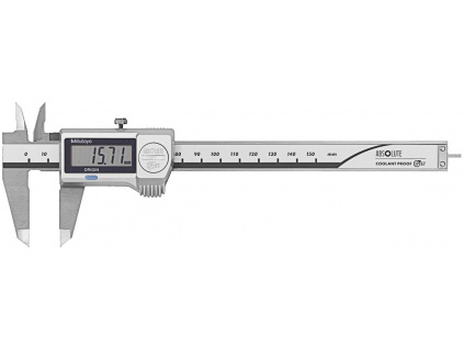 Posuvné měřidlo Absolute Digimatic Coolant Proof digitální 0 až 150 mm IP67 / posuvové kolečko ano / hloubkoměr kulatý