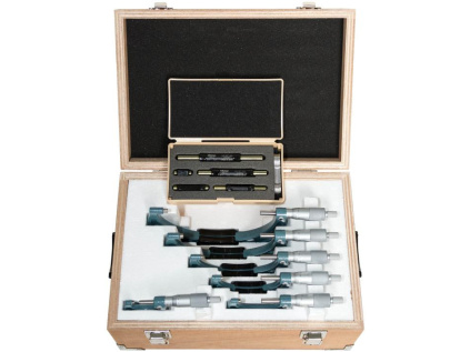 Třmenové mikrometry analogové v sadě 0 až 100 mm