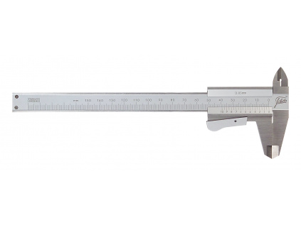 Posuvné měřidlo s noniusem analogové 0 až 150 mm / posuvové kolečko ne / hloubkoměr plochý / nonius 0,05 mm / jemné ladění ne / verze pro leváky
