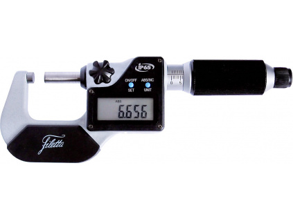 Třmenový mikrometr digitální 75 až 100 mm IP65 / posuv 2 mm/otáčku