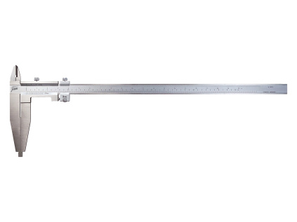 Posuvné měřidlo s horními čelistmi pro vnitřní měření analogové 0 až 750 mm / posuvové kolečko ne / nonius 0,05 mm / jemné ladění ano