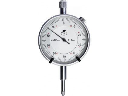 Úchylkoměr s velkým číselníkem / měřicí rozsah 3 mm / rozlišení 0,01 mm