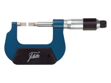 Mikrometr s úzkými měřicími plochami analogový 0 až 25 mm