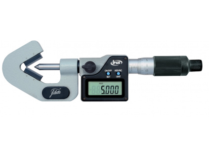 Mikrometr s prizmatickým třmenem digitální 35 až 50 mm IP65 / dílec 3 stranný