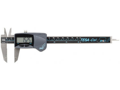 Posuvné měřidlo TESA-Cal digitální 0 až 150 mm IP67 / posuvové kolečko ne / hloubkoměr plochý
