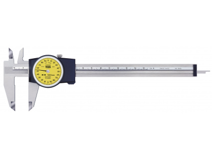 Posuvné měřidlo s číselníkem 0 až 150 mm / nonius 0,02 mm / jedna otáčka 2 mm