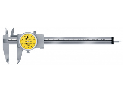 Posuvné měřidlo s číselníkem 0 až 150 mm / nonius 0,02 mm / jedna otáčka 1 mm