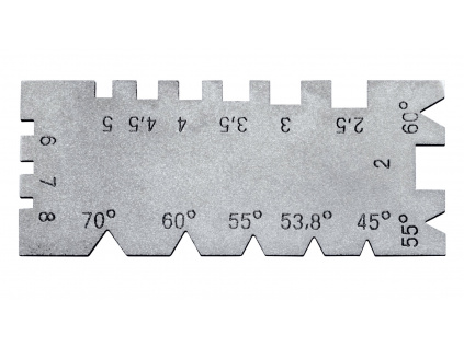 Závitová šablona univerzální / pravoúhlá 2 až 8 / úhlová 45 ° až 70 °