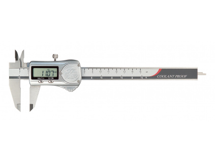 Posuvné měřidlo digitální 0 až 150 mm IP67 / posuvové kolečko ne / hloubkoměr plochý