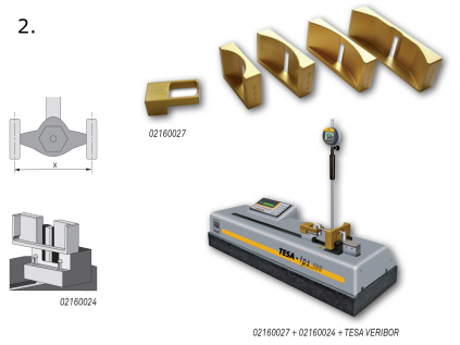 Opěrka pro nastavení subit / měřicí rozsah (vnitřní) 150 až 300 mm / rozměry x 55 až 90 mm