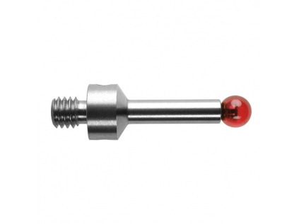 M4 dotek s rubínovou kuličkou průměr 3 mm, dřík z nerezové oceli, L 18,5 mm, efektivní účinná délka (EWL) 13 mm