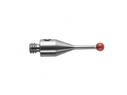 M2 dotek s rubínovou kuličkou průměr 1,5 mm, dřík z nerezové oceli, L 10 mm, efektivní účinná délka (EWL) 4,5 mm