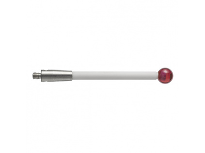 M2 dotek s rubínovou kuličkou průměr 4 mm, keramický dřík, L 30 mm, efektivní účinná délka (EWL) 30 mm