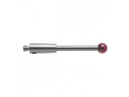 M2 dotek s rubínovou kuličkou průměr 2 mm, dřík z karbidu wolframu, L 20 mm, efektivní účinná délka (EWL) 14 mm