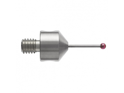 M5 dotek s rubínovou kuličkou průměr 1,5 mm, dřík z karbidu wolframu, L 40 mm, efektivní účinná délka (EWL) 22 mm