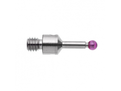 M3 dotek s rubínovou kuličkou průměr 1 mm, dřík z nerezové oceli, L 10 mm, efektivní účinná délka (EWL) 4 mm
